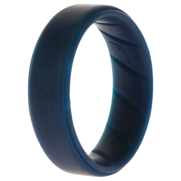 Silicone Wedding BR Step Ring - Basic-Blue by ROQ for Men - 11 mm Ring - Picture 1 of 1